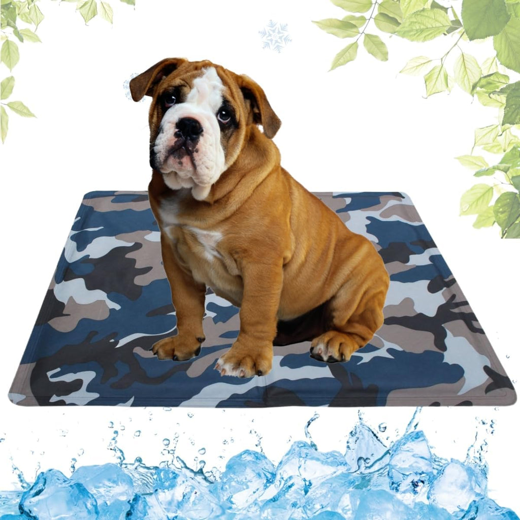 Kuehlmatte Hund 30x40 cm mit ungiftigem Gel, selbstkuehlend, waschbar, Knochen