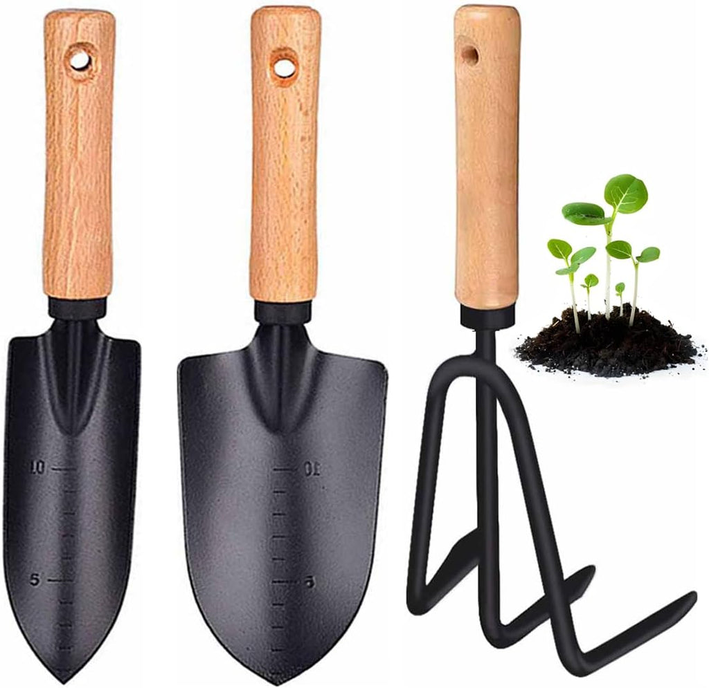 Gartengeraete Set 3-tlg. Handschaufel schmal breit Gartenharke Werkzeuge