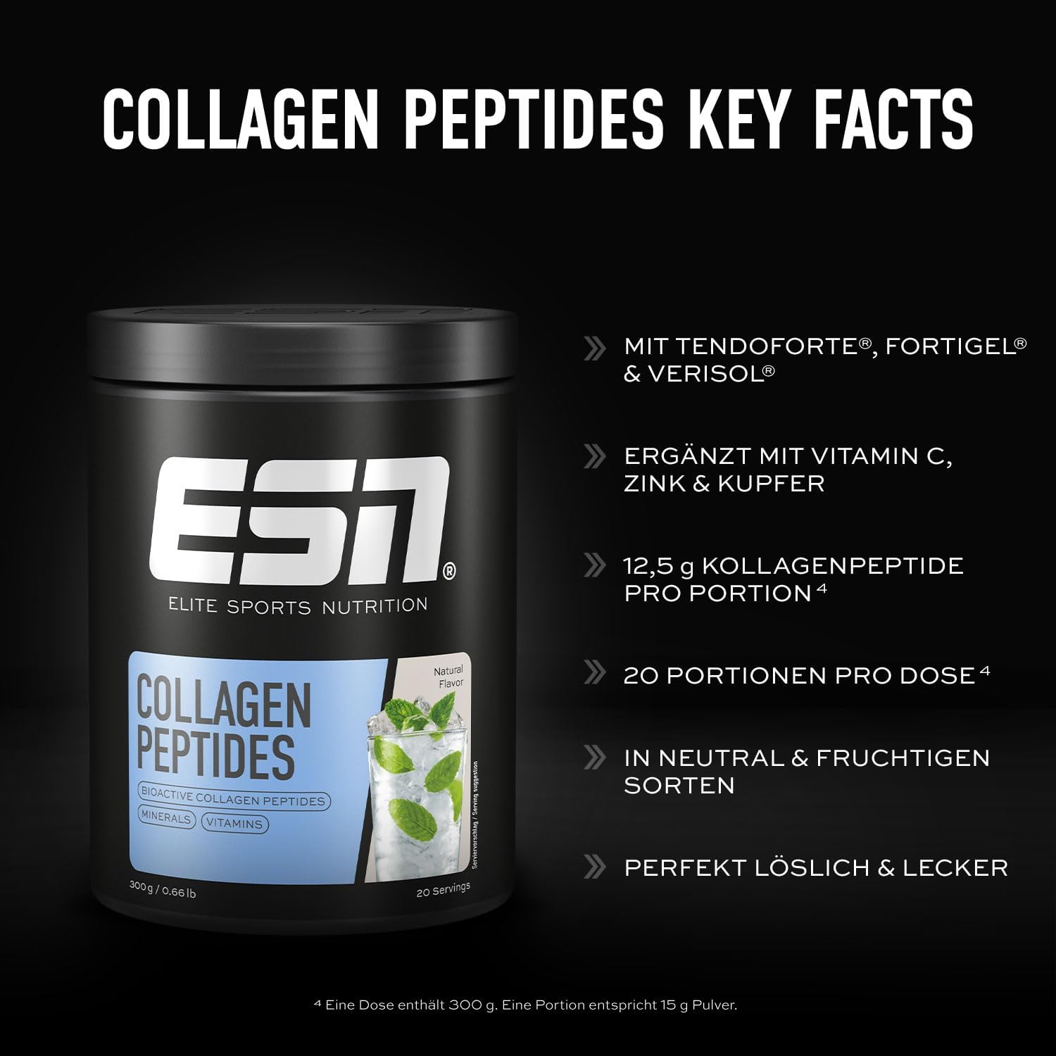 ESN Collagen Peptides Fresh Cherry Made in Germany verschiedene Sorten