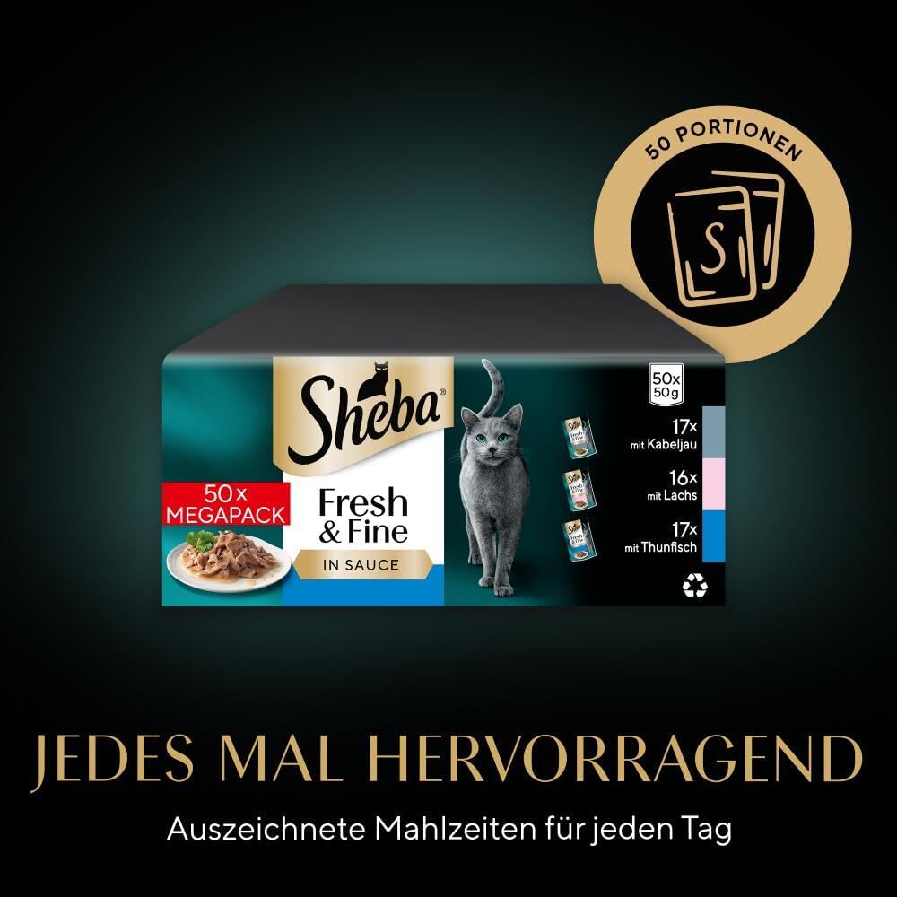 Sheba CatCare Fresh & Fine Fisch Nassfutter 50g Multipack Adult