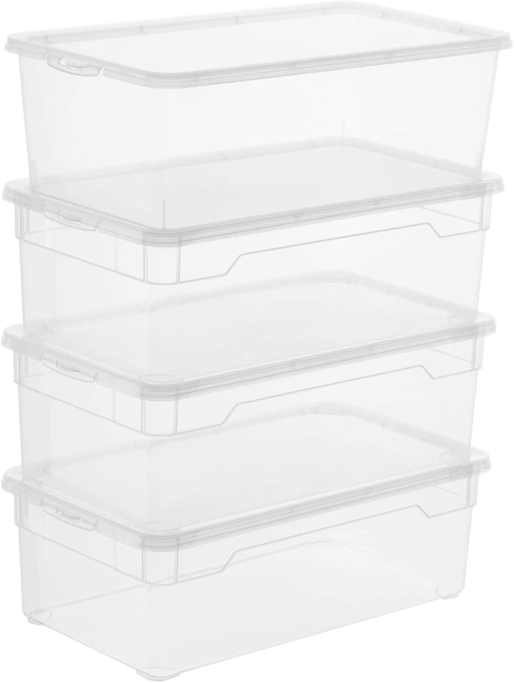 Rotho Clear Aufbewahrungsbox 3er Set transparent mit Deckel BPA‑frei