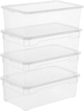 Rotho Clear Aufbewahrungsbox 3er Set transparent mit Deckel BPA‑frei