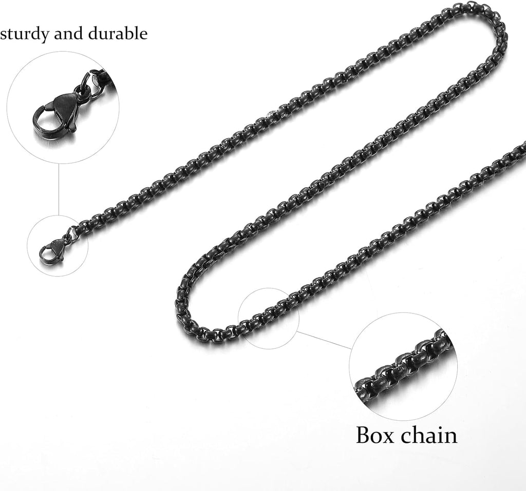 RWQIAN Venezianerkette Edelstahl Silber Gold Schwarz 2/2.5/3/4 mm cm