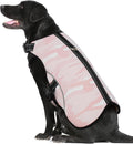IECOii Kuehlweste Hund verstellbar L-XL rosa Sommer Kuehlgeschirr Mikrofaser