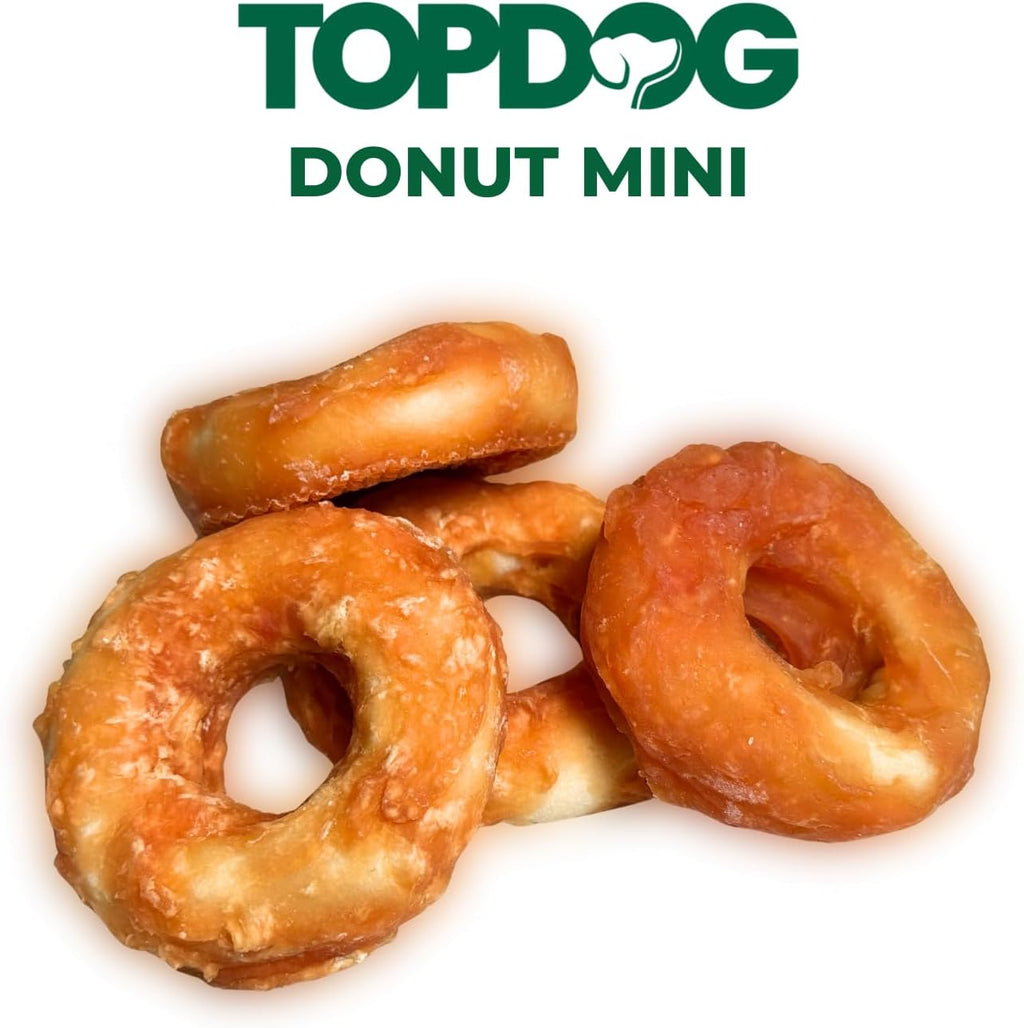 Topdog Chicken Donut Kausnacks für Hunde 10 Stück zuckerfrei zahnpflegend