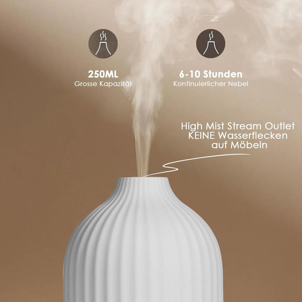 Ultraschall Aroma Diffuser 250 ml Duftdiffusor Luftbefeuchter Weiss
