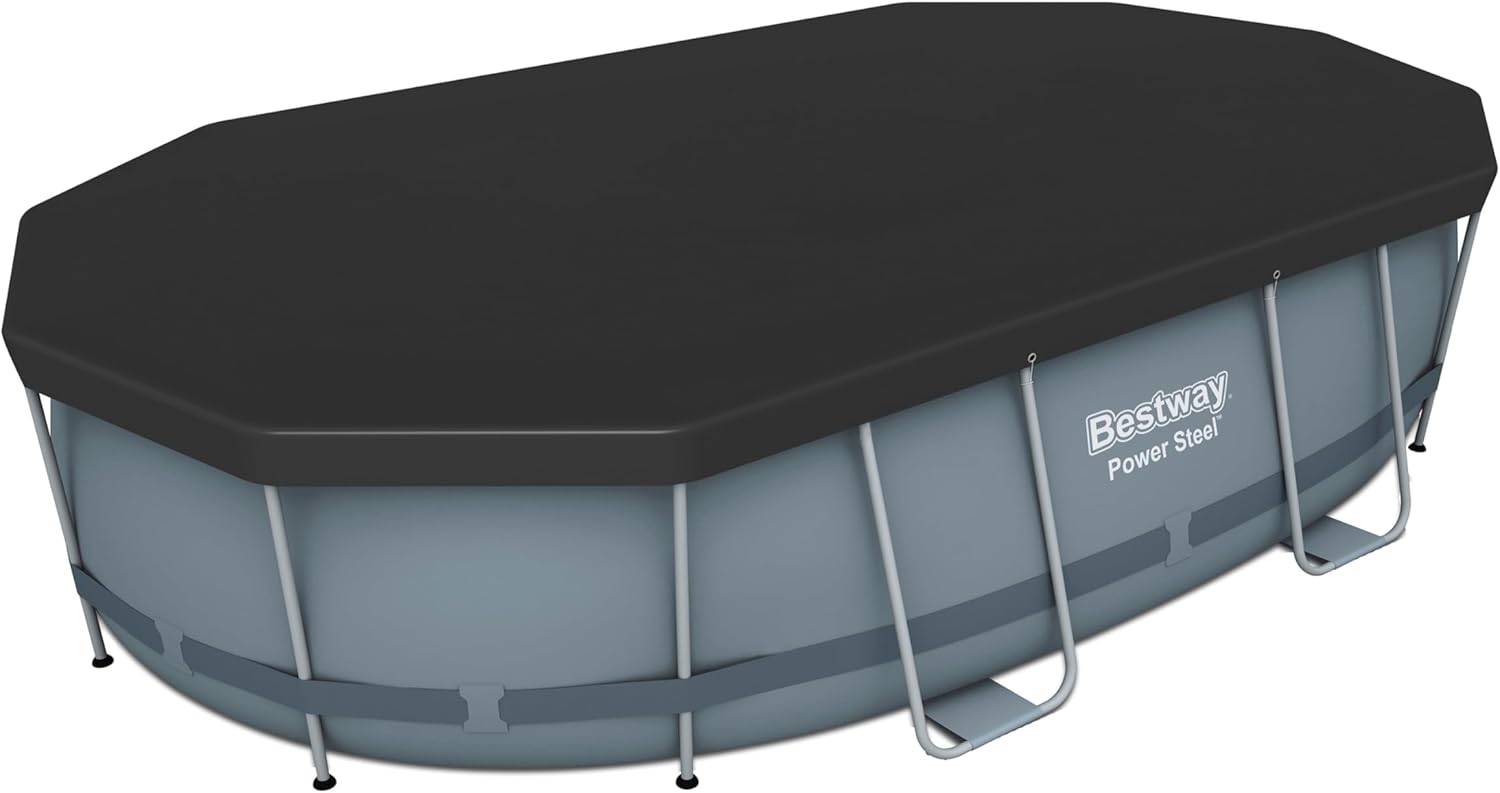 Bestway Abdeckplane PVC Oval 427 x 250 cm schwarz