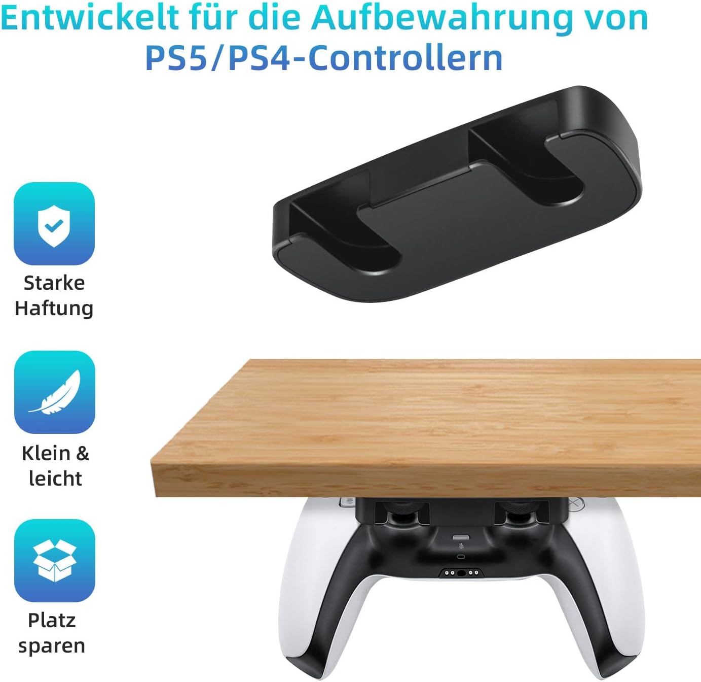 Controller Halter unter Tisch selbstklebend fuer PS5 PS4 Aufbewahrung