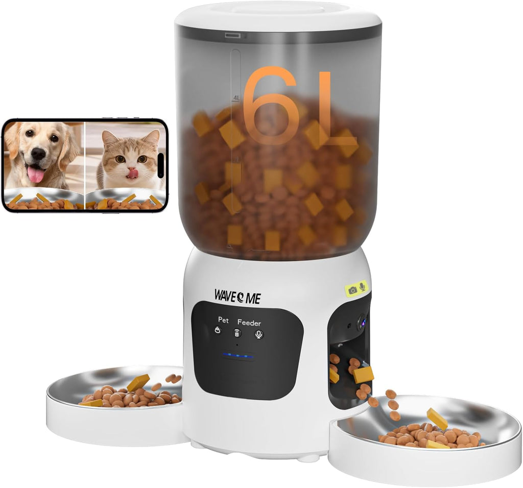 Futterautomat fuer Katzen und Hunde mit App Steuerung und Sprachaufnahme