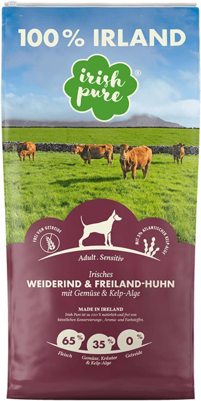 Irish Pure Trockenfutter Adult Weiderind & Freiland-Huhn