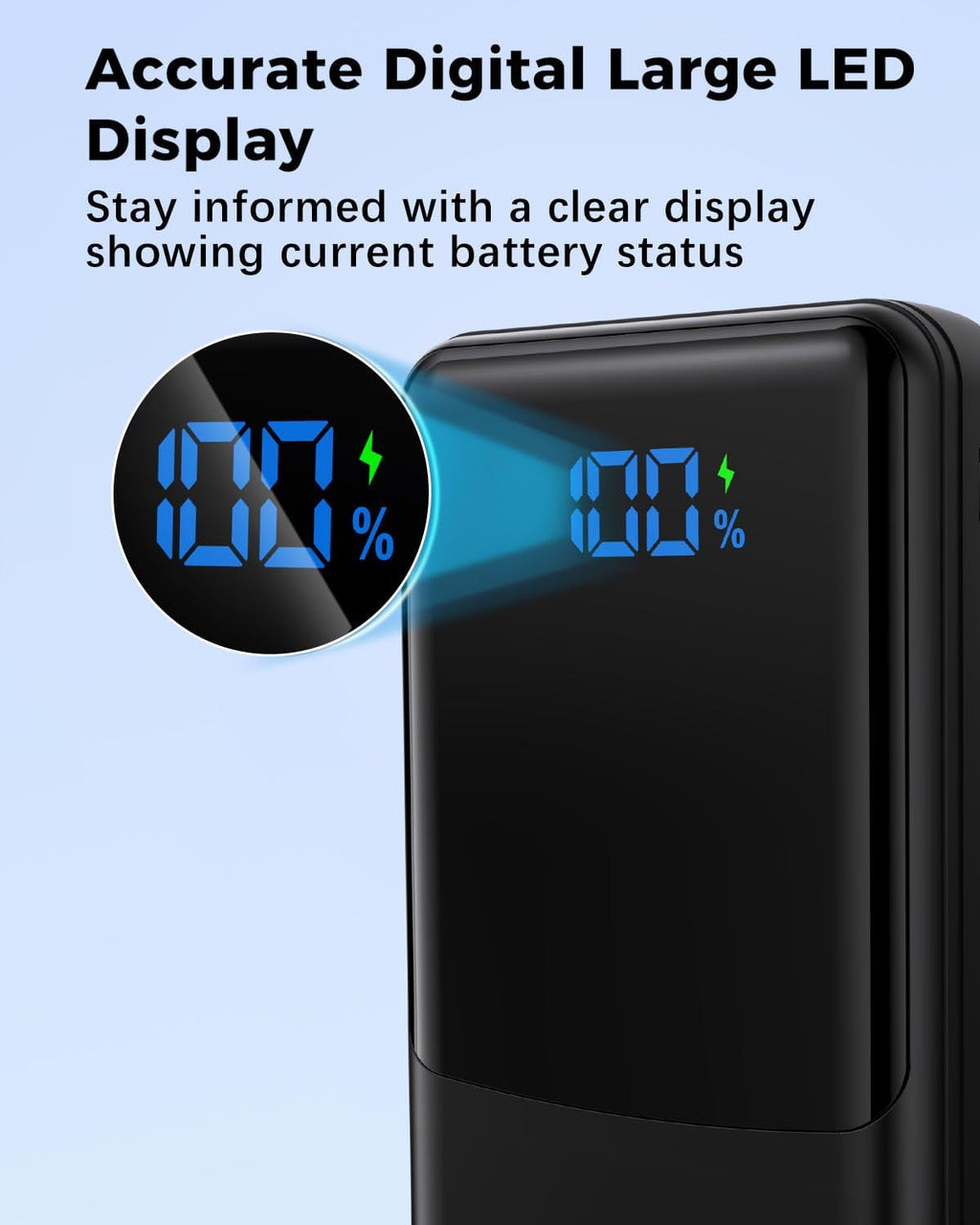 Power Bank 27000 mAh USB‑C PD 20W Powerbank externes Akku Ladegeraet