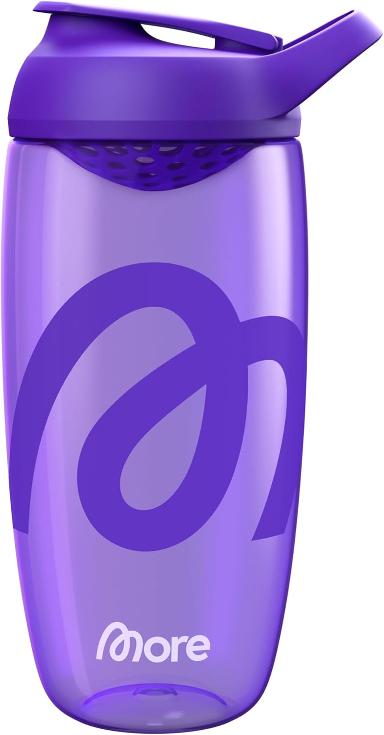 MORE Shaker 700 ml lila mit Mischsieb Trageschlaufe ECOZEN Kunststoff