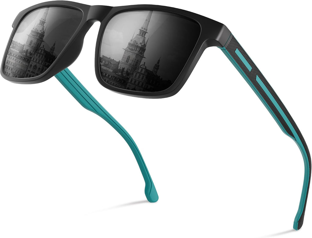 Polarisierte Sonnenbrille Herren Damen rechteckig UV400 Schutz fuer Angeln Fahren
