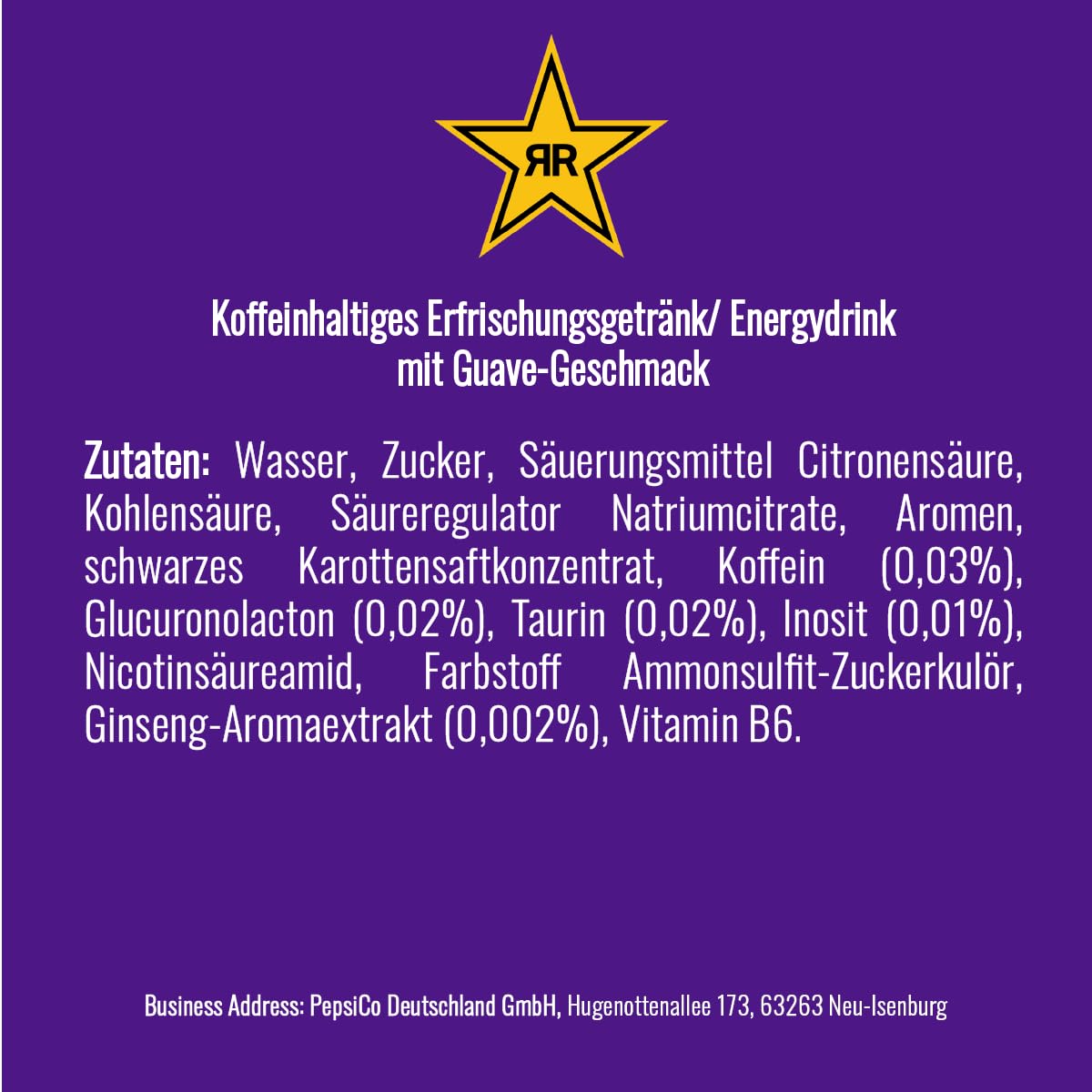Rockstar Energy Drink Tropical Guava Geschmack - Koffeinhaltiges Erfrischungsget