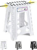 HOUSE DAY Tritthocker klappbar 43 cm Schwarz belastbar bis