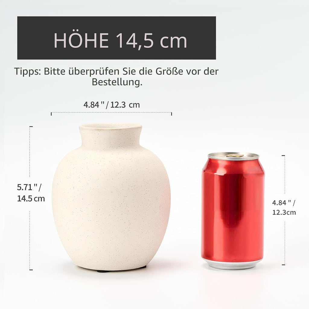 Keramik-Blumenvase 15,2 cm Bohemian Stil rustikal Heimdekoration
