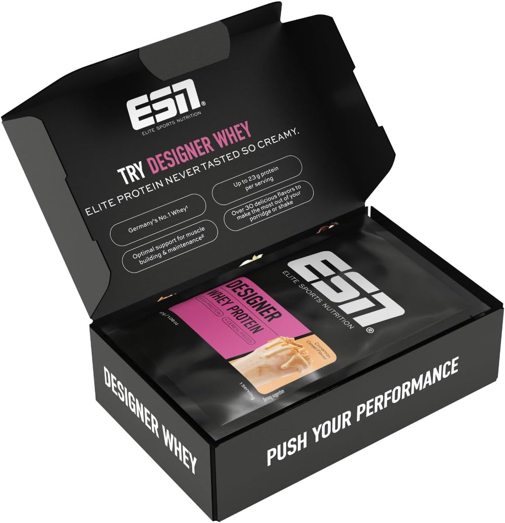 ESN Designer Whey Probierbox 5 x 30 g Whey Proteinpulver 23 g Protein