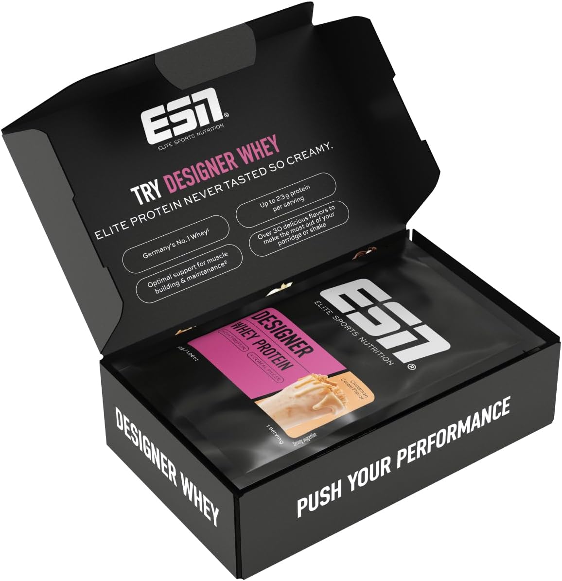 ESN Designer Whey Probierbox 5 x 30 g Whey Proteinpulver 23 g Protein