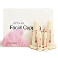 Rena Chris Gesichts-Schroepfset Gua Sha Rosenquarz Silikon Gesichtspflege Rosa