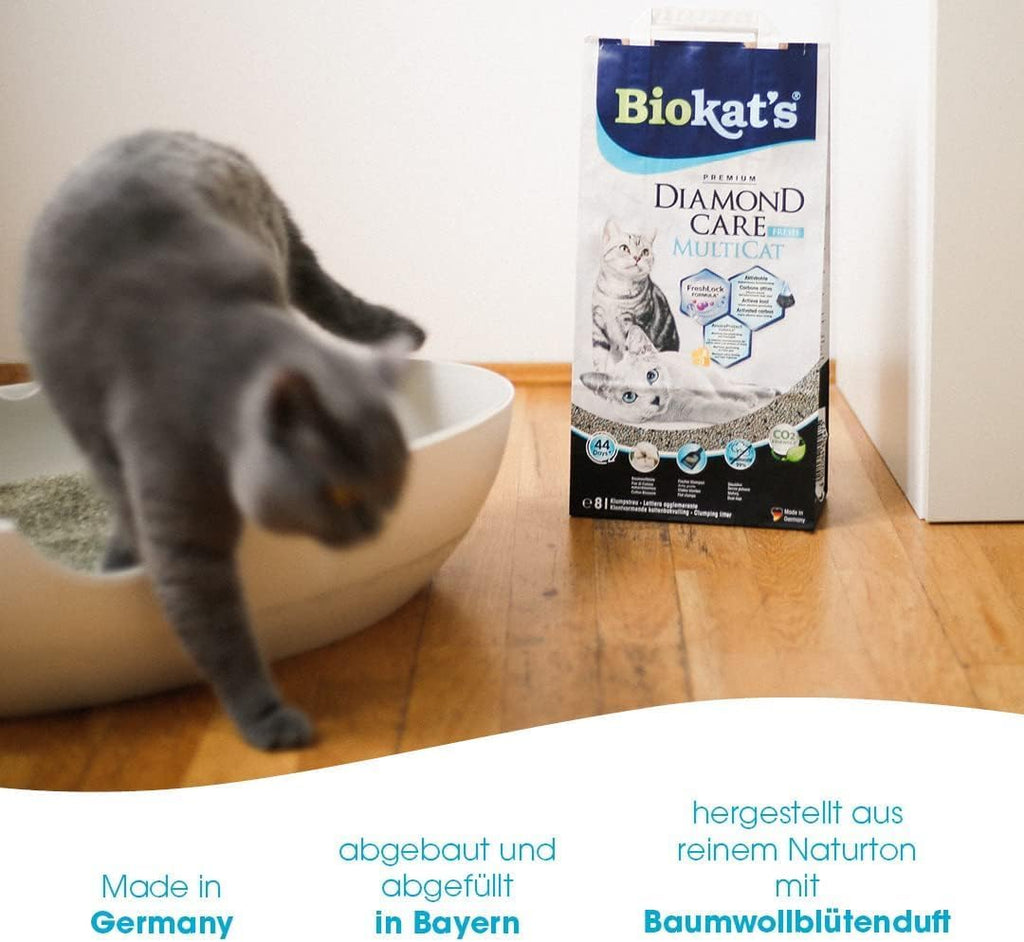Katzenstreu Biokat's Diamond Care MultiCat 1er-3er Pack verschiedene Sorten