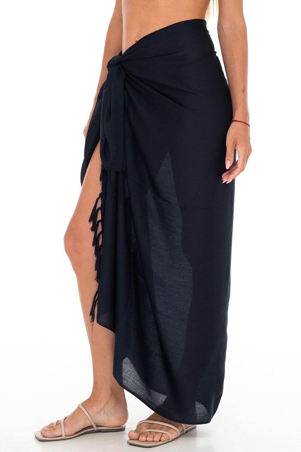SHU-SHI Sarong Damen Pareo Wickeltuch Strandtuch mit Kokos-Clip leicht