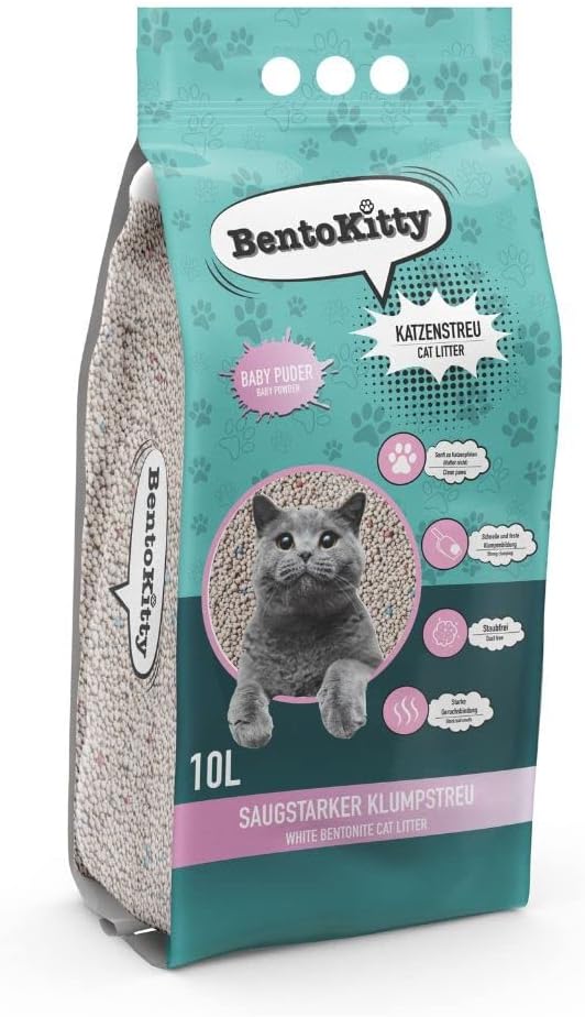 Katzenstreu klumpend 10 l mit Babypuderduft - verschiedene Sorten