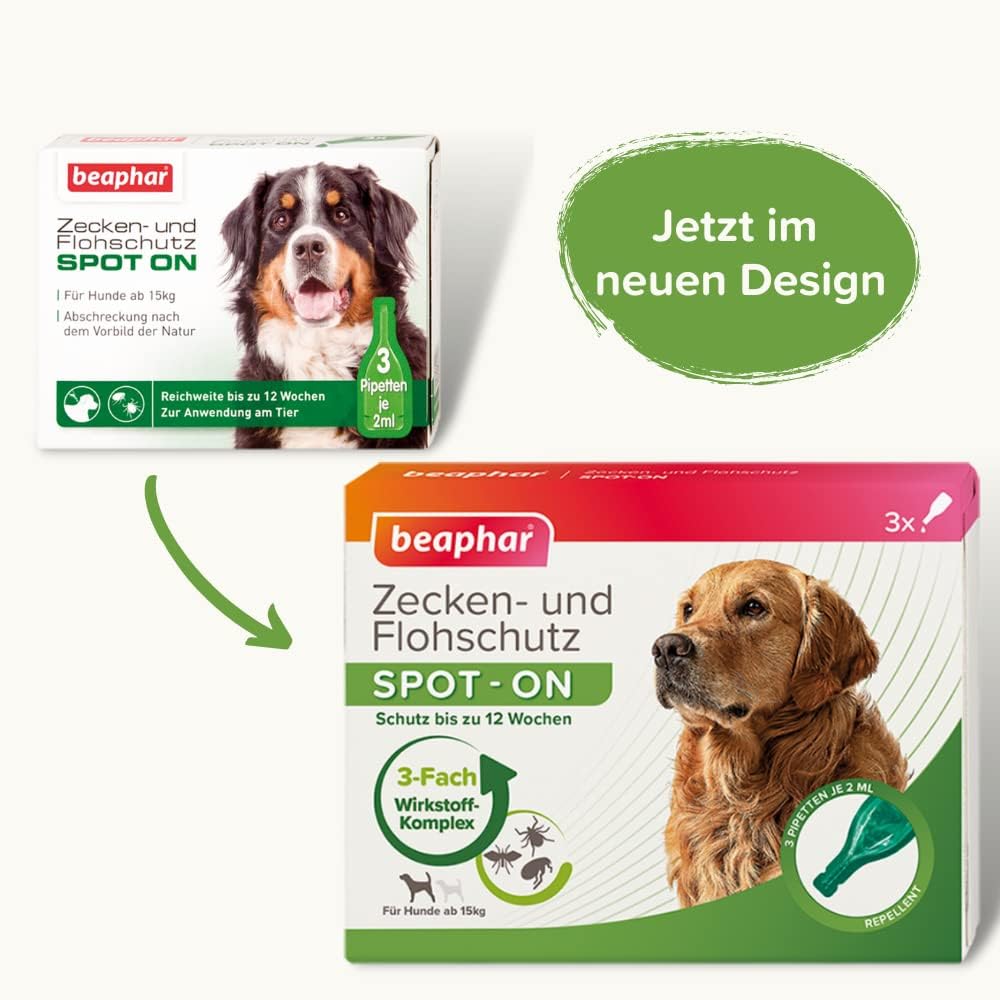 beaphar Zecken- und Flohschutz Spot-ON 3 x fuer kleine Hunde bis