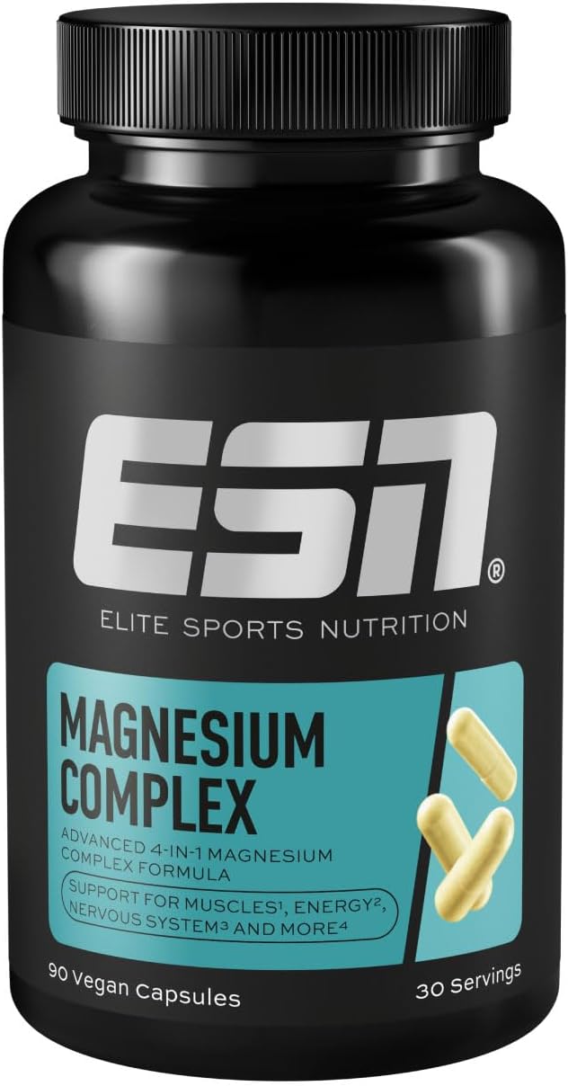 ESN Magnesium Complex 90 Kapseln 323 mg pro Tag 4‑in‑1 Formel Made in Germany