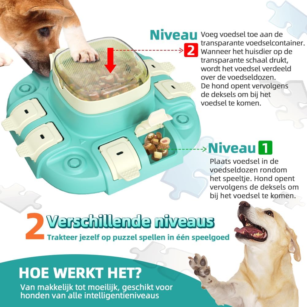 Interaktives Hundespielzeug Intelligenz fuer kleine mittlere grosse Hunde Futtersp