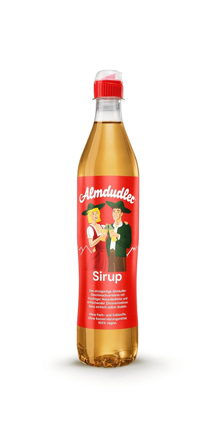 Almdudler Alpenkraeuter Sirup Flasche - Getraenkesirup