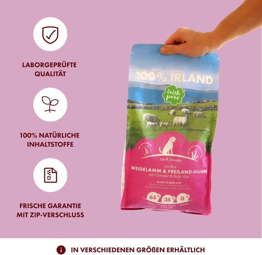 Irish Pure Trockenfutter Adult Weiderind & Freiland-Huhn