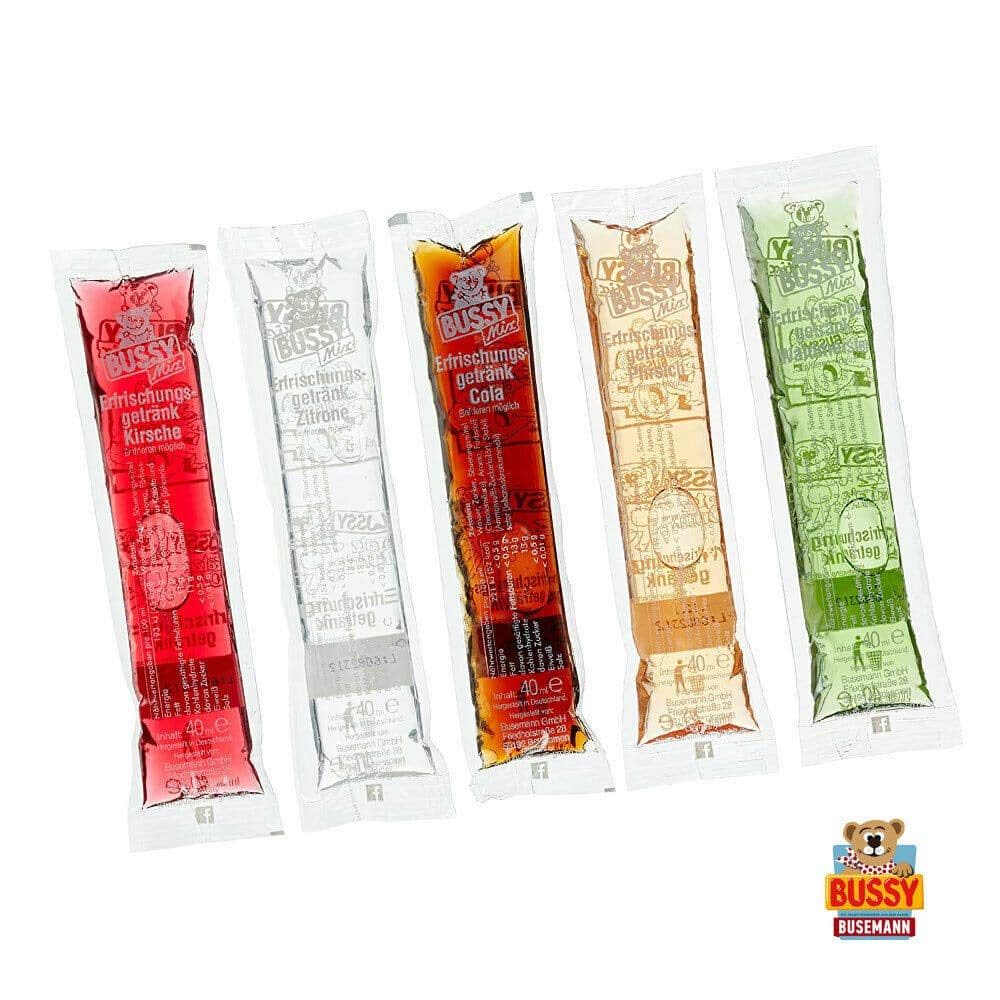 BUSSY Schleck Drinks Mix 200×40ml - Fruechtemix Wassereis - Akt. MHD