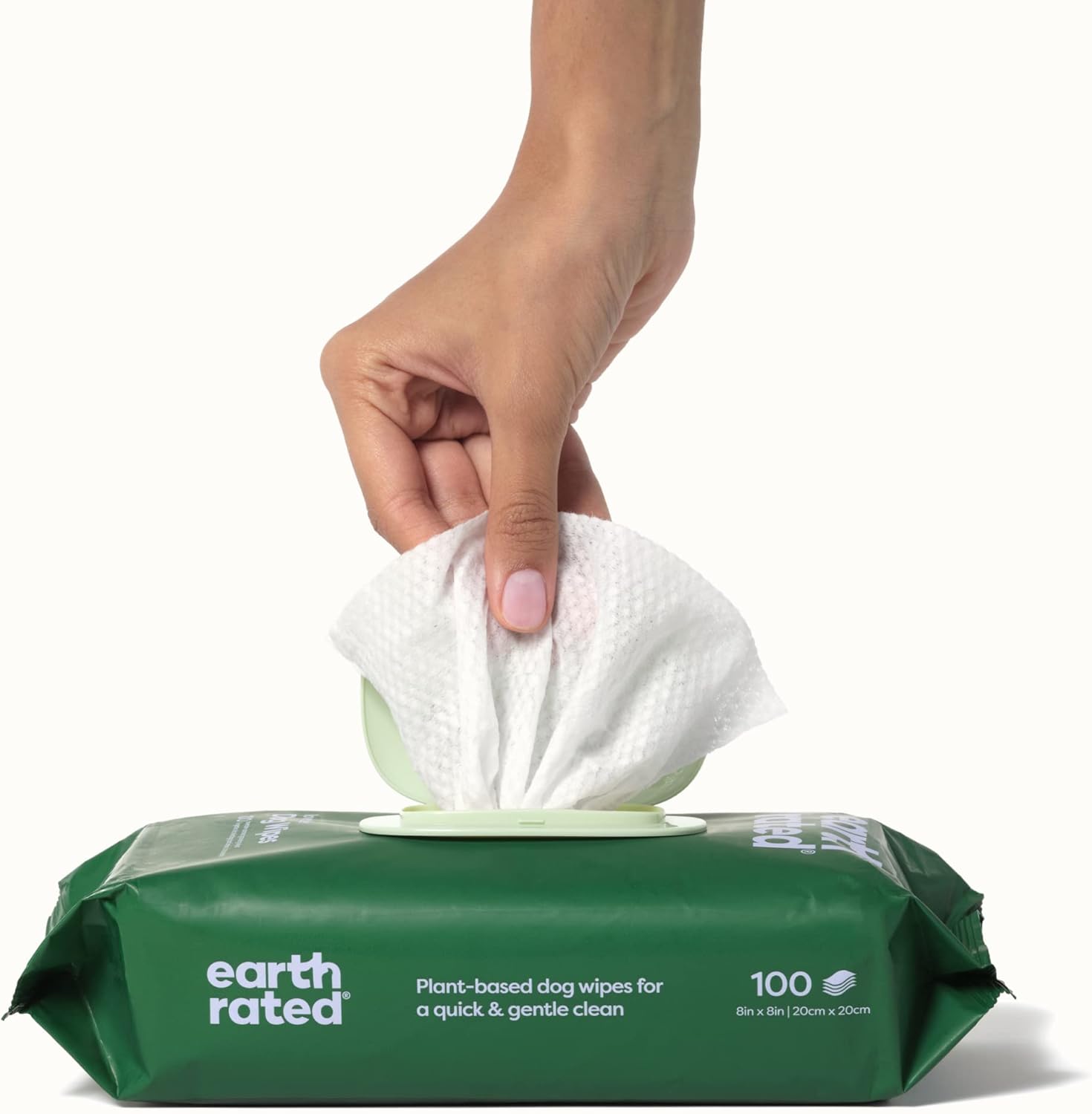 Earth Rated Pflegetuecher fuer Hunde Lavendel Duft 400 Stueck dicke Tuecher