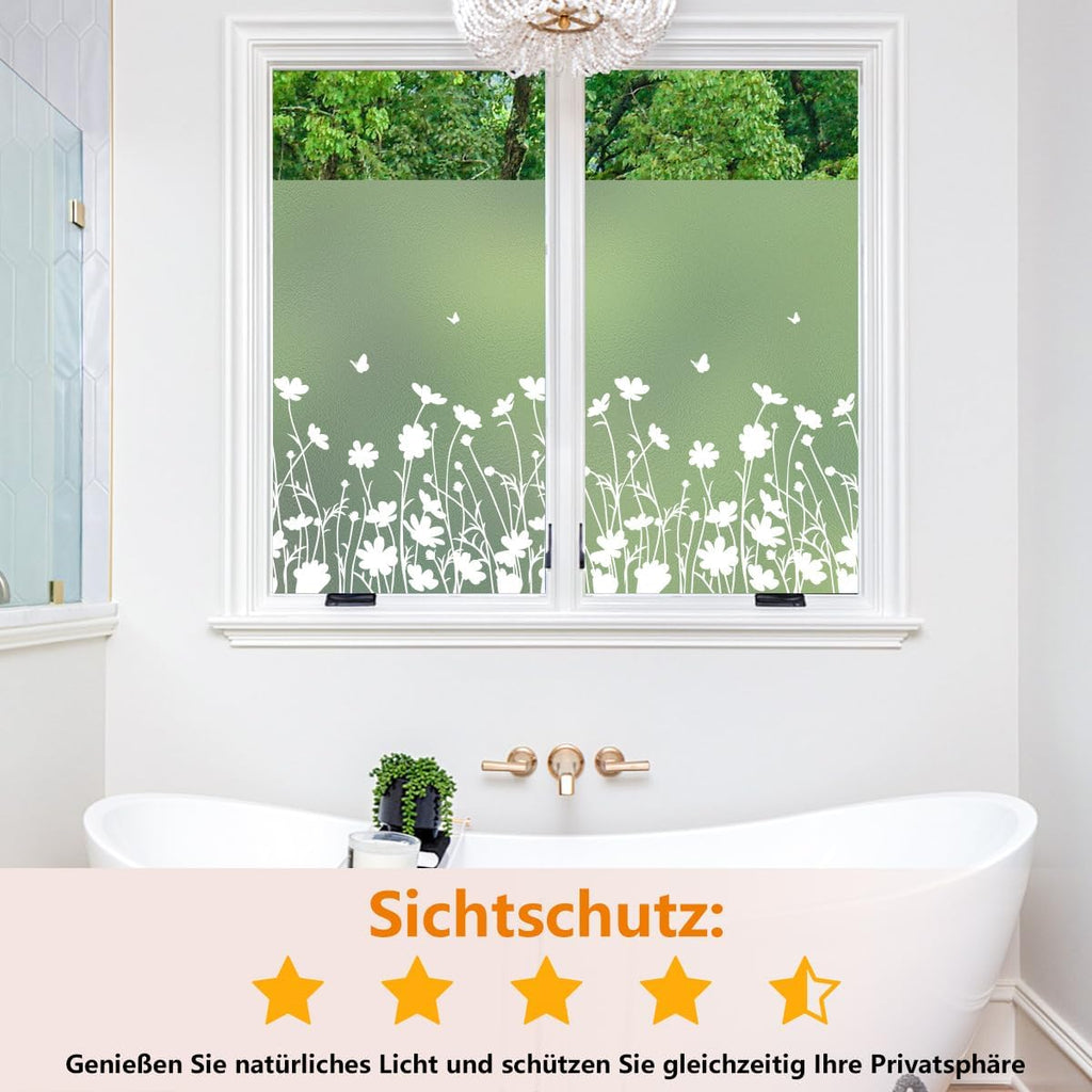 Spiegelfolie Sichtschutz Fensterfolie 44,5x200cm selbsthaftend UV- und Hitzeschu