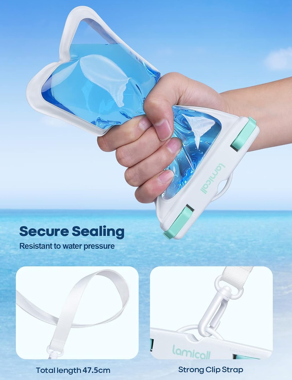 Lamicall IPX8 wasserdichte Handytasche 2er Set bis 7" fuer iPhone 17-13 Pro Max S