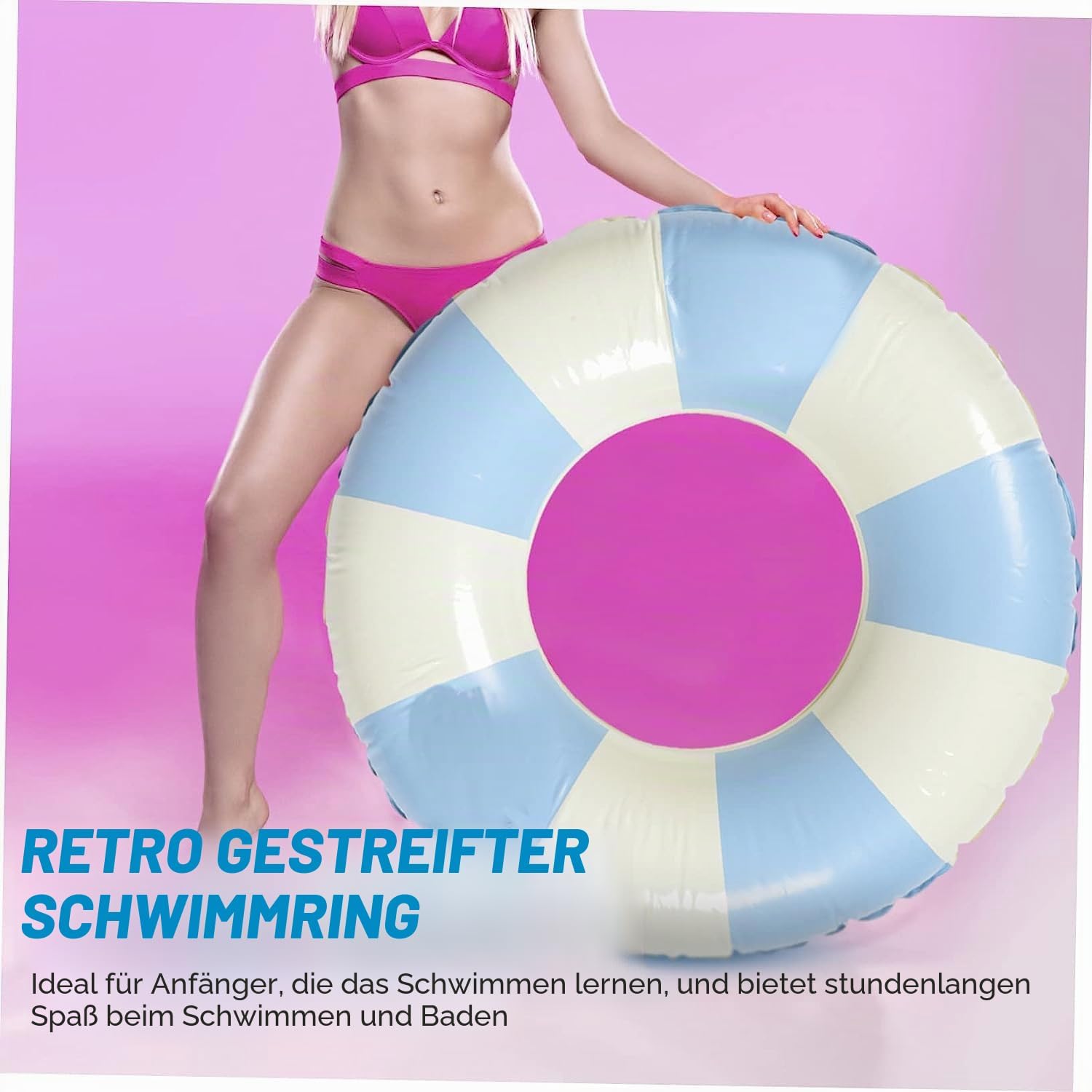 Aufblasbarer Schwimmring fuer Erwachsene Schwimmbad Pool Float Sommer
