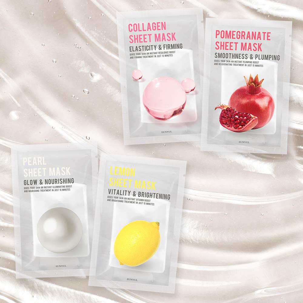 EUNYUL Purity Tuchmasken Set 8 Stueck Koreanische Gesichtsmasken