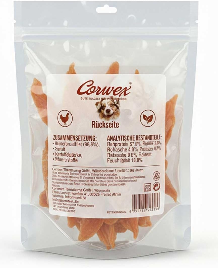 Hühnerbrustfilet Hundesnack 1 kg, getreidefrei, fettarm, wiederverschließbar