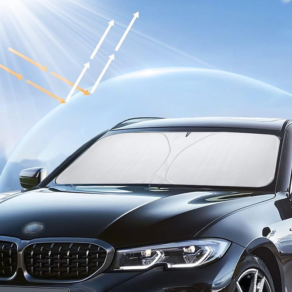 Bseical Sonnenschutz Frontscheibe 136×65 cm Innen Sonnenblende UV Hitzeschutz