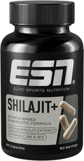 ESN Shilajit+ 60 vegane Kapseln 2000 mg Shilajit Extrakt mit Vitaminen Piperin