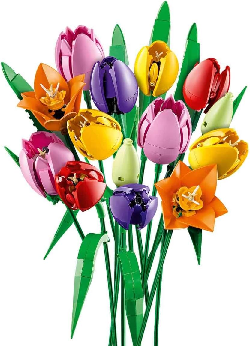 LEGO Botanicals Tulpenstrauss Set Kunstblumen Deko Blumengesteck
