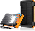 revolt Powerbank 10000 mAh USB‑C PD 20W mit Solarpanel, Kurbel & LED