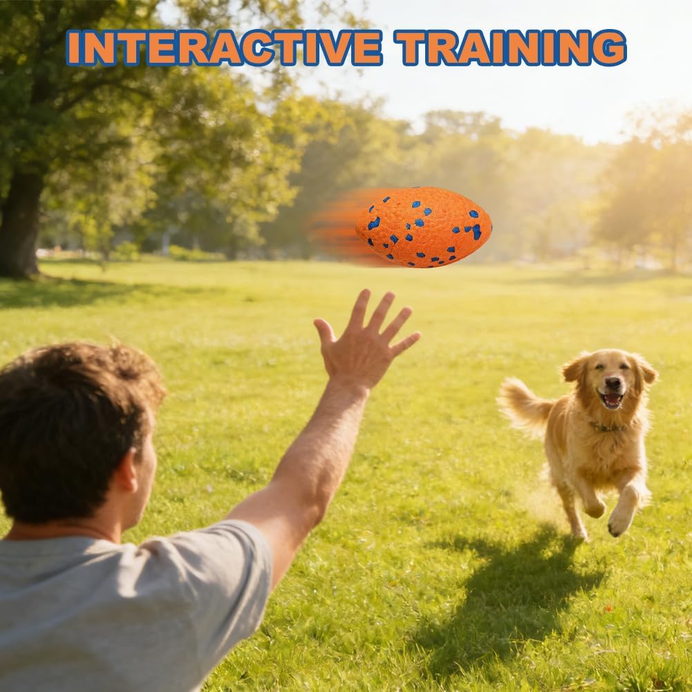 Unzerstoerbarer Hundeball Orange, robust schwimmend, fuer mittelgrosse & grosse Hund
