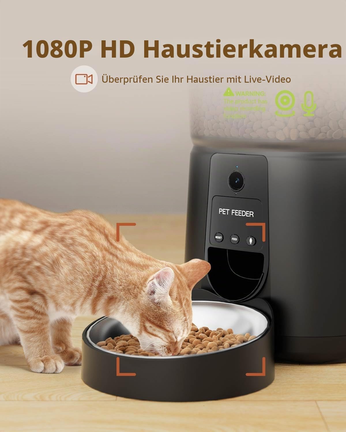 PUPPY KITTY Futterautomat mit WiFi App Steuerung und Sprachaufzeichnung