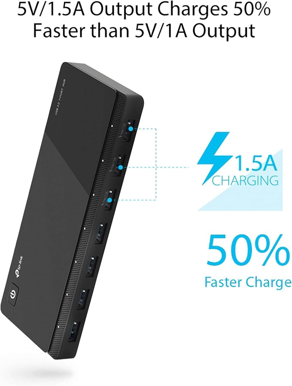 TP-Link UH700 7‑Port USB 3.0 Hub mit Netzteil USB-Verteiler