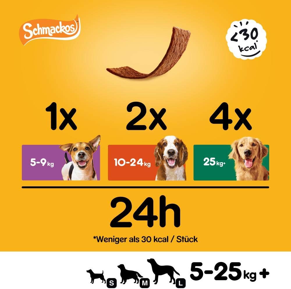 Pedigree Schmackos Multi Mix Hundesnacks Rind Lamm Geflügel, verschiedene Sorten