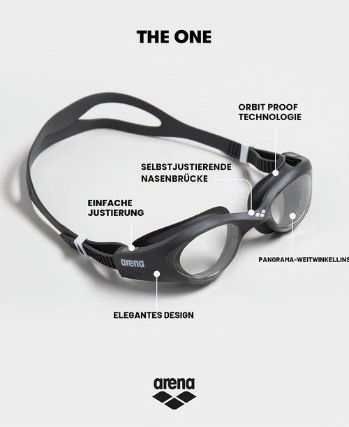 arena The One Schwimmbrille Unisex Antibeschlag UV-Schutz breite Glaeser