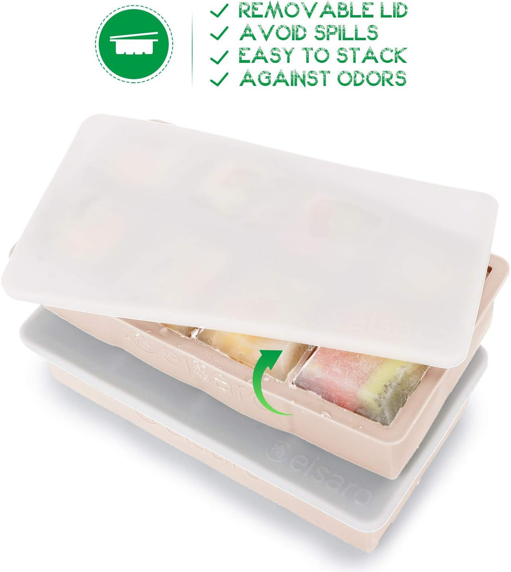 Eiswuerfelform Silikon 2er Set 5 cm mit Deckel BPA-frei schwarz
