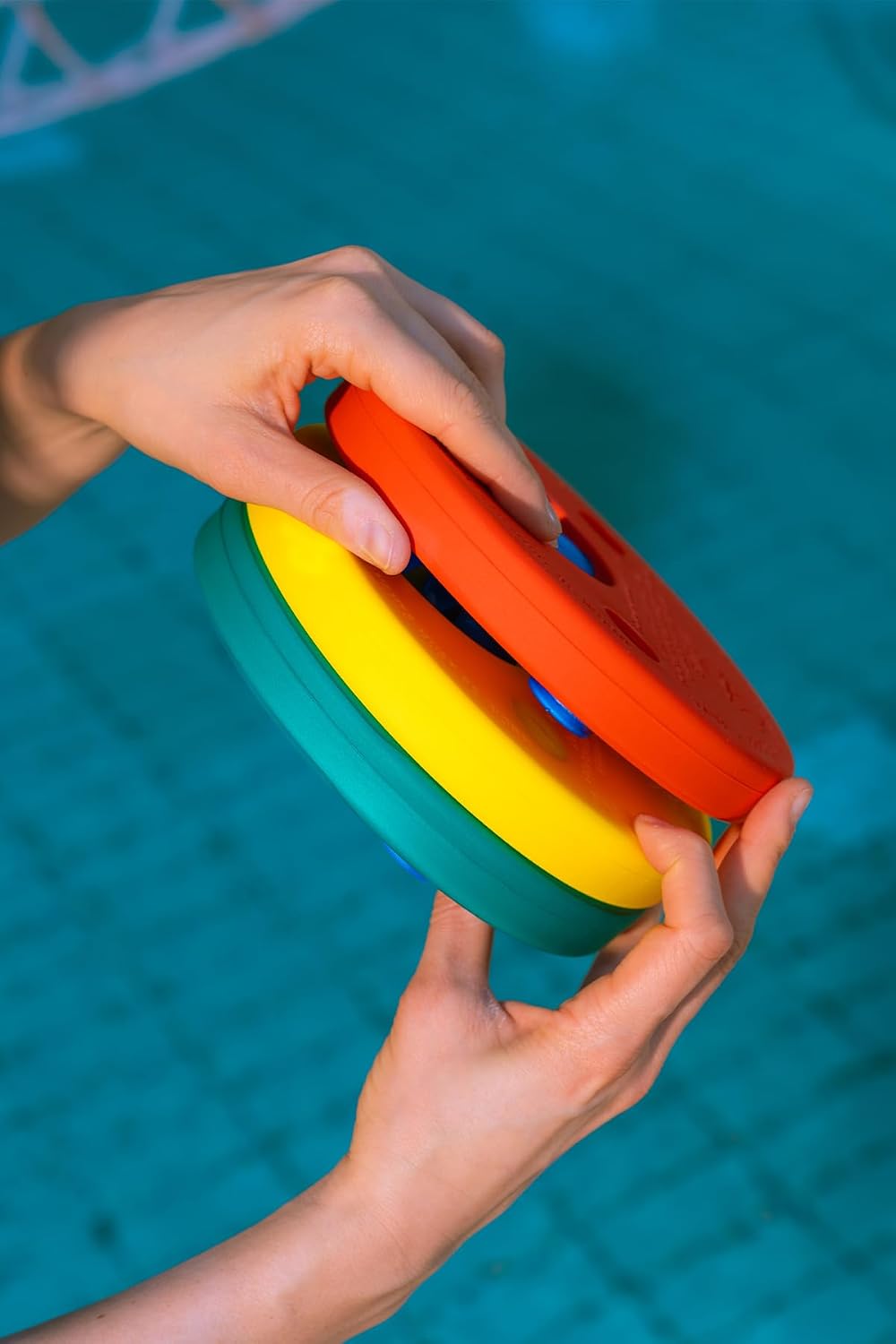 Delphin Schwimmscheiben rot gelb gruen bis 60 kg Schwimmhilfe 4291
