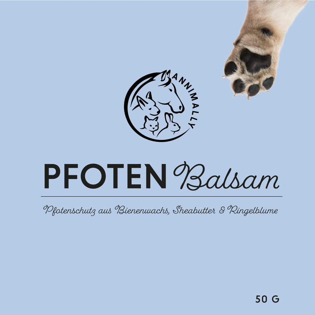 Annimally Pfotenbalsam 50g fuer Hund & Katze mit Bienenwachs, Sheabutter